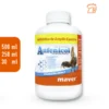 Producto Anfenicol con presentaciones de 500, 250 y 30 ml con icono de gallo en la parte superior derecha
